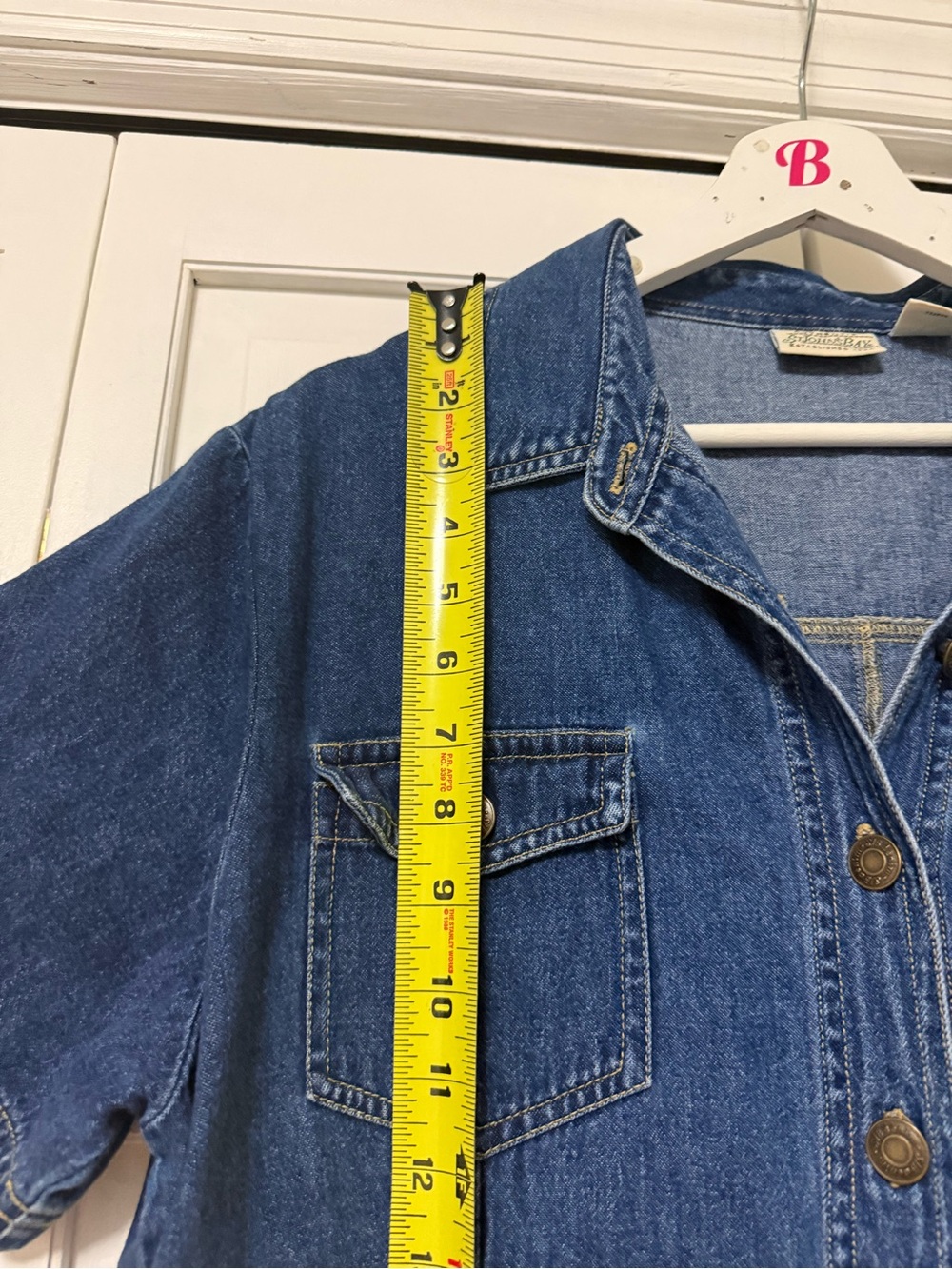 Vintage St. John's Bay Denim Button-Front Midi Dress Country Cowgirl Western - Picture 6 of 8